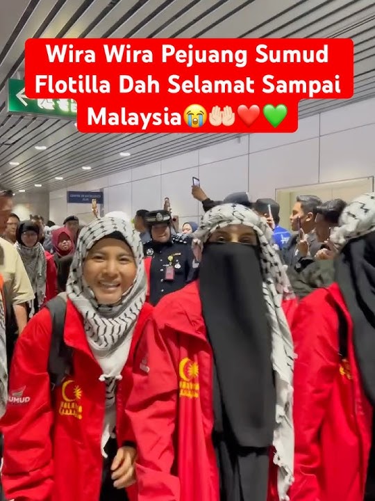 Pejuang Pejuang GSF Dah Selamat Sampai Malaysia 💚🩷🖤🤍 #ardellaryana #zizikirana #sumudflotilla