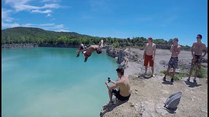 Peebles Ohio Cliff Jumping, 60ft!