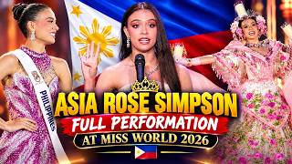 ASIA ROSE SIMPSON FULL PERFORMANCE  | MISS WORLD 2026