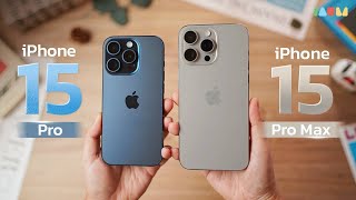 รีวิว iPhone 15 Pro vs iPhone 15 Pro Max | ต่างกัน 3,000 เอาตัวไหนดี? Natural Titanium vs Blue