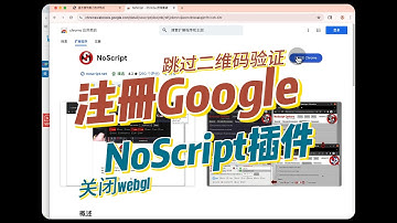 从零开始用Google【002】后续：禁用WebGL，跳过二维码验证，注册Google账号新方法｜NoScript插件【网友提供】