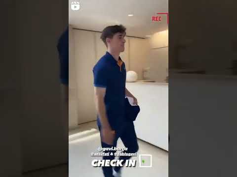 Checking in✅💙❤ #gavi #barcelona #football #cute #respect #checkin #hotel #work #talent #shorts