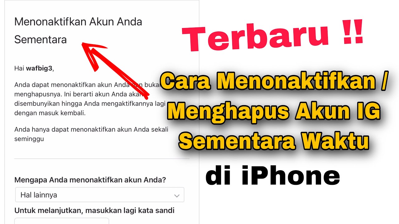 Cara Menonaktifkan IG Sementara Di iPhone Dengan Mudah