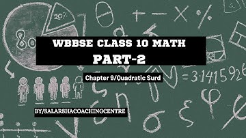 WBBSE class 10 math/Chapter 9/Part-2 /Quadratic Surd #education #hindilanguage