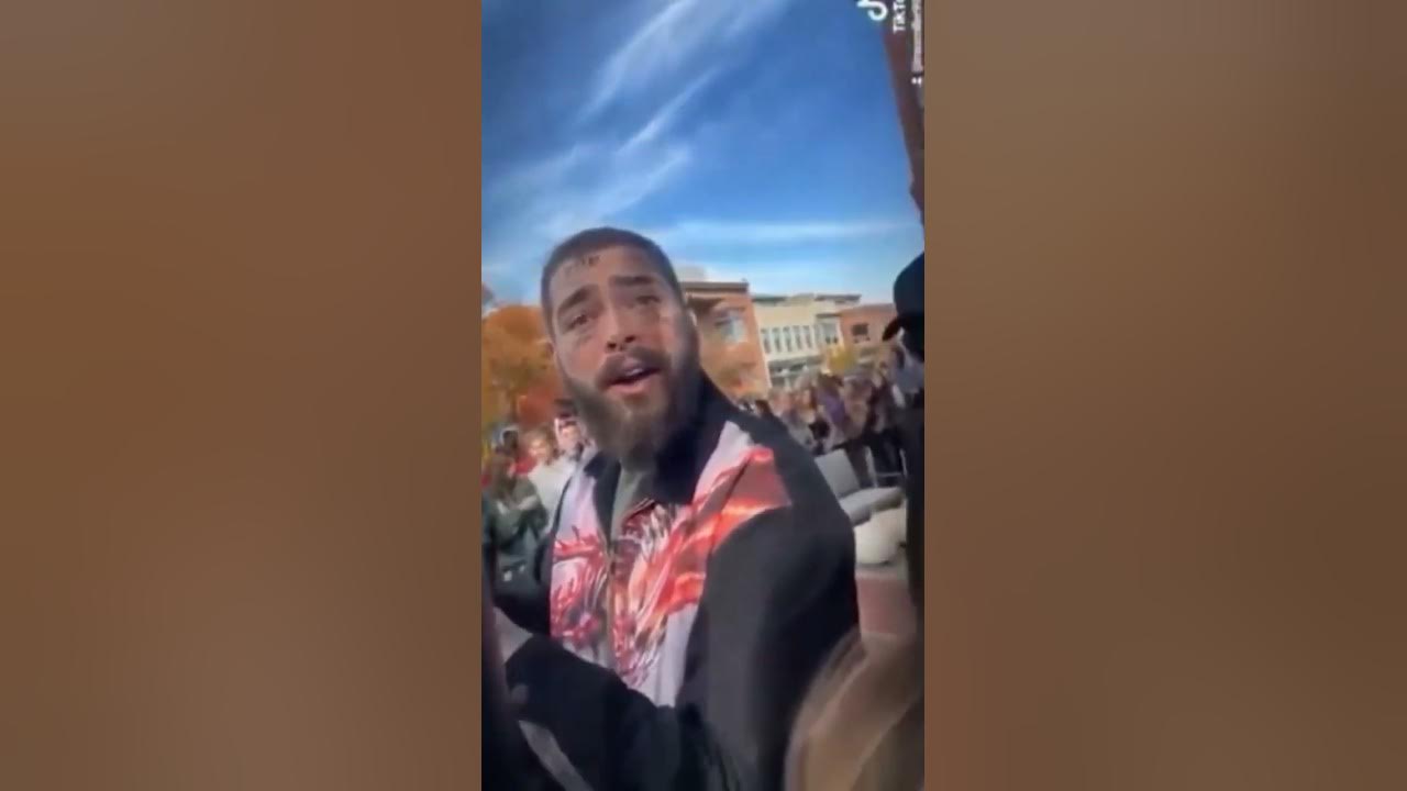 Sick teenager says rude things about Post Malone in front of his face ! #shorts #postmalone #trend