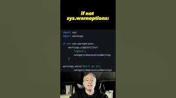 Turn OFF Python warnings #shorts