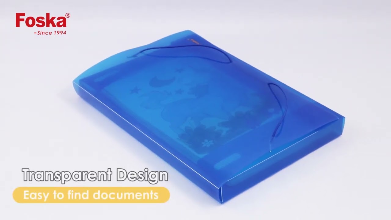 Foska A4 Size Waterproof Plastic File Folders W0406B