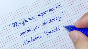 Mahatma Gandhi Quotes in cursive writing |Cursive handwriting practice |How to write in cursive EP23