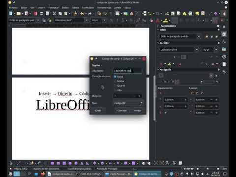 Como criar códigos de barras no LibreOffice