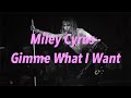 Miley Cyrus – Gimme What I Want 中文歌詞 翻譯 (Lyrics)