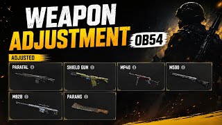 Weapon Adjustments in Free Fire OB54 Update | Post-Update Weapon Adjustments in Free Fire screenshot 4