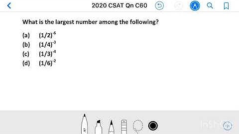 Civil Services 2020_Qn C60, What is the largest number among the following?