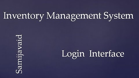 login Interface of Inventory Management System Project -1 Java