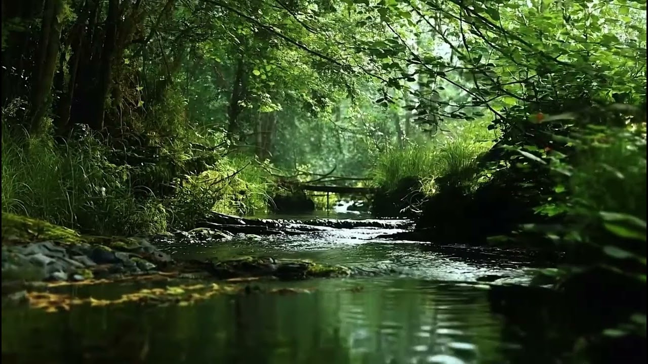 Relaxing Forest River Ambience 🌿 3 Hours of Pure Nature Sounds for Deep Sleep, Study, No Music
