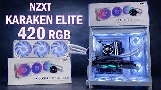 How To install NZXT Kraken Elite 420 RGB AIO CPU Liquid Cooler (Unbox install test )