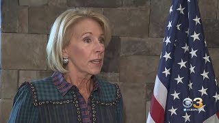 Education Secretary Betsy DeVos Meets With Parents In Bucks County