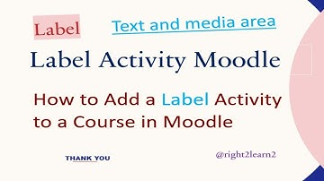 How to Add a Label to a Course in Moodle