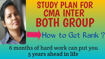 How to get rank in cma, how to crack cma exam both group