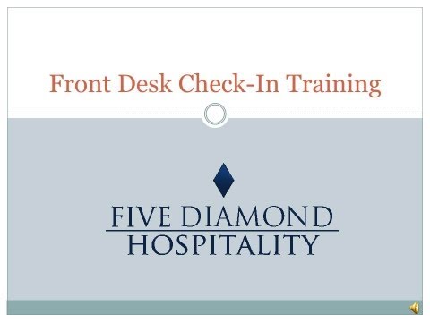 Hotel Front Desk Check In Training