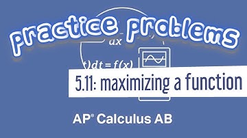 AP Calculus AB 5.11 Optimization: Find the Maximum if Given a Function