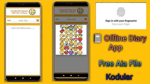 offline diary app aia file for kodular