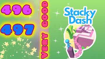 Stacky Dash level 496-497 #mobilegameroom #stackydash #gameplay