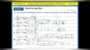 مبادئ الرياضيات Precalculus || الدوال اللوغريثمية ورسمها () Logarithmic Functions and their Graphs