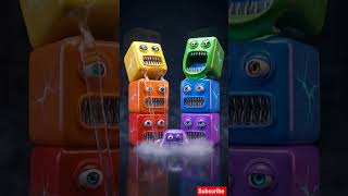 Creepy cute monster cubes in a satisfying infinite ASMR loop #asmr #oddlysatisfying #loop #monsters