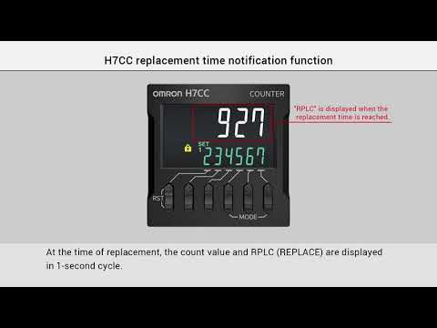 OMRON H7CC Notification of the Replacement Time