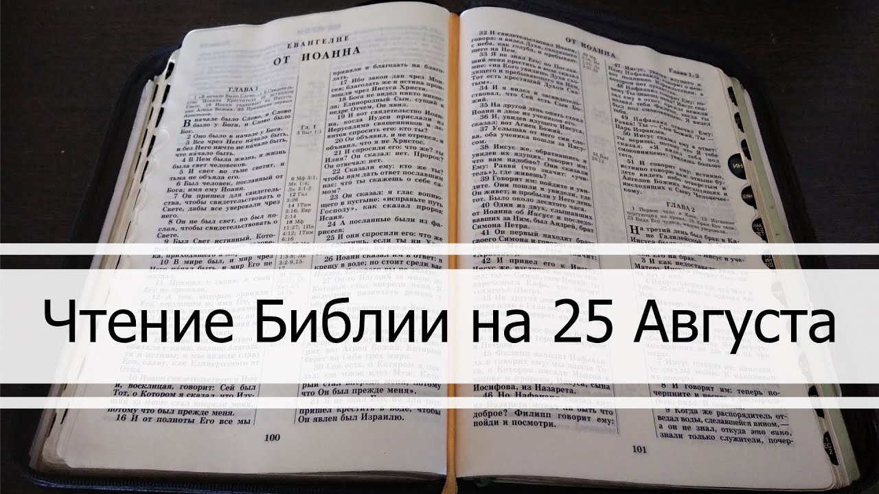 Чтение Библии на 25 Августа: Псалом 55, Евангелие от Марка 5, Книга ...