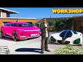 Shin chan  franklin upgrading their small work shop to biggest workshop in gta 5 in telugu  part 2