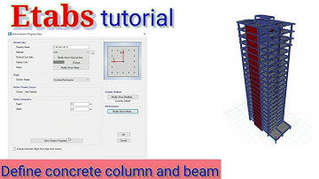 Etabs tutorial: Define concrete column and beam