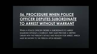 Cr.p.c section 56