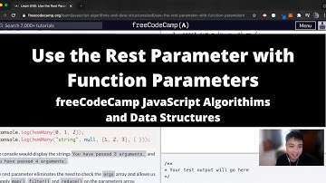 Use the Rest Parameter with Function Parameters (ES6) freeCodeCamp tutorial