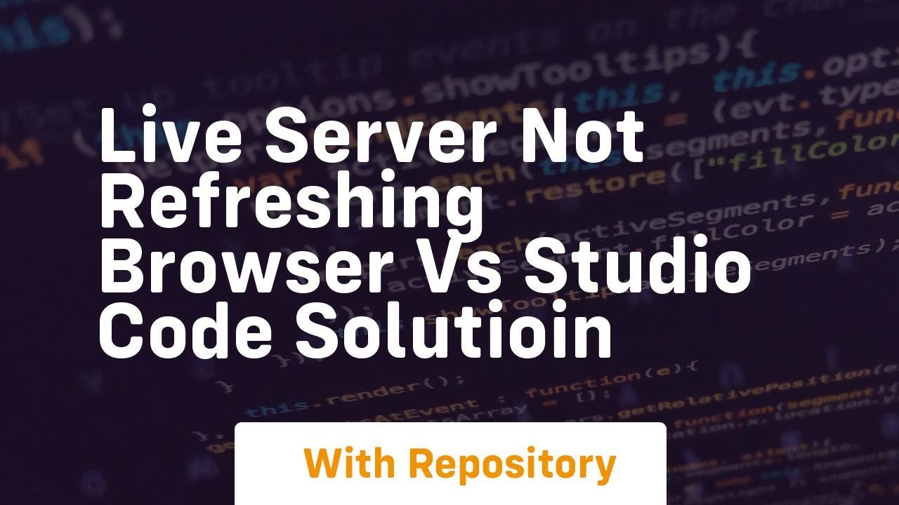 live server not refreshing browser vs studio code solutioin - YouTube