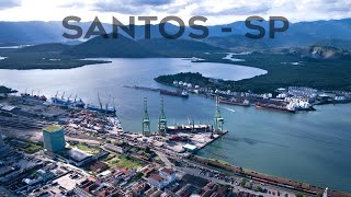 Cidade de Santos SP vista de cima