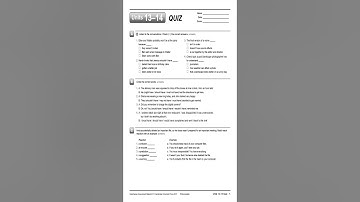 Interchange 5th Level 3 Assessment L3 Written Quiz Units 13-14
