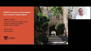 Adam Dunn - COVID Vaccine Misinformation: Some common misperceptions