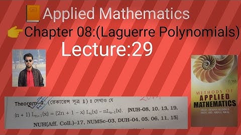 Applied Mathematics// Honours 4th year//Laguerre Polynomials.