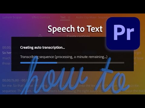 How to turn audio to to text in Premiere Pro with speech to text