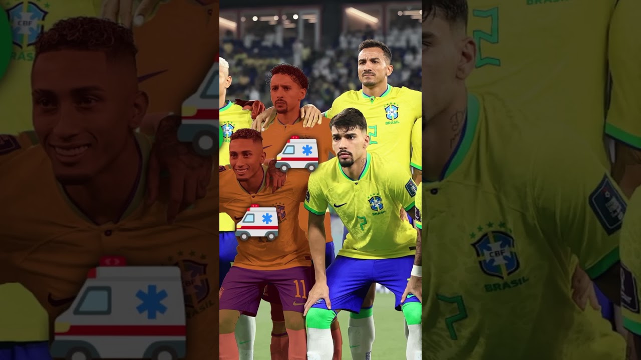 Where are Brazilian starting lineup from their last match again 