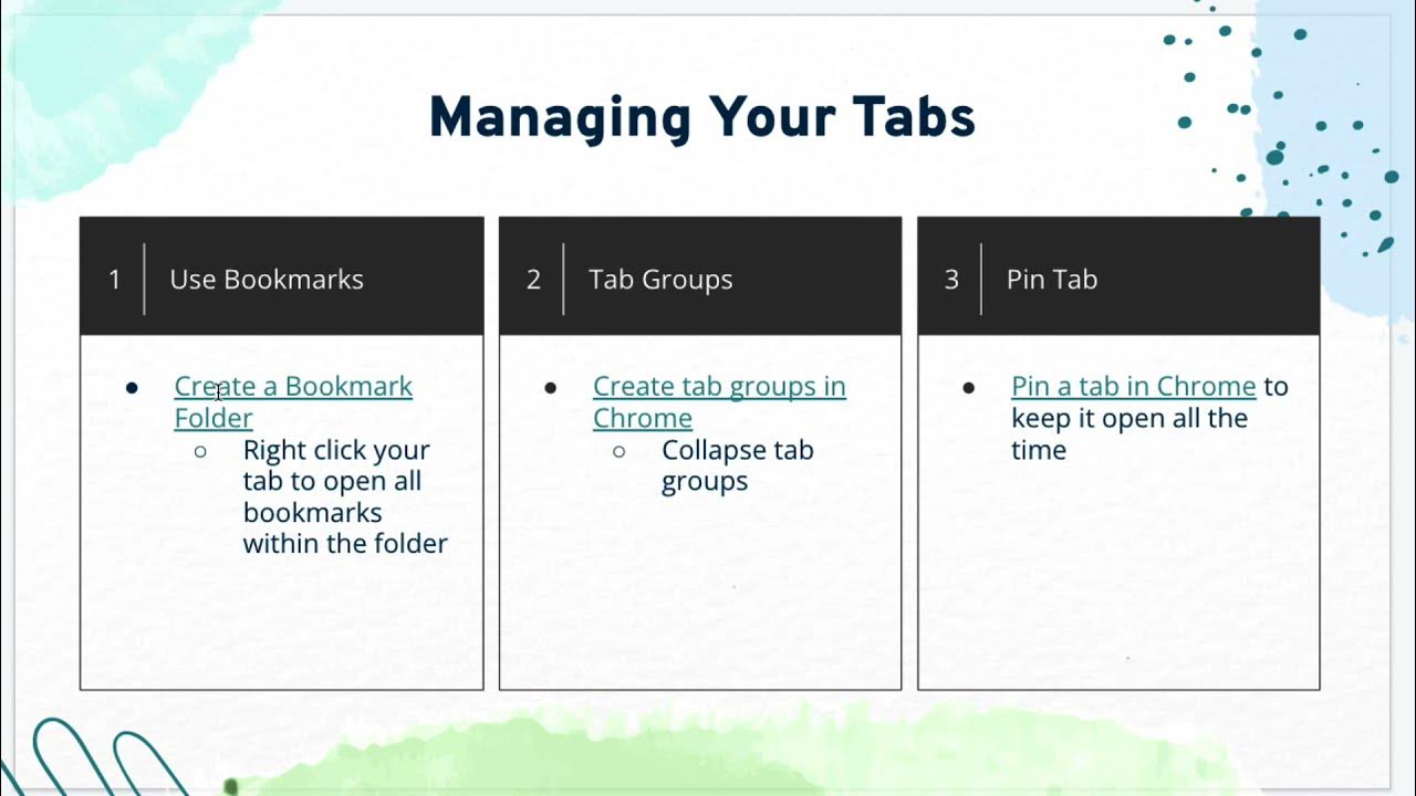 Make tabs. Make tabs