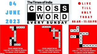 TOI Sunday Crossword || TOI Crossword 4 June 2023 | 4 June 2023 TOI Crossword | Sunday TOI Crossword screenshot 1
