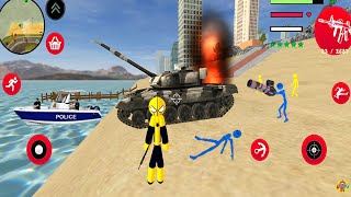 Mafia Spider Stickman Rope Hero Vice Town - Became Army Officer - Android Gameplay screenshot 2