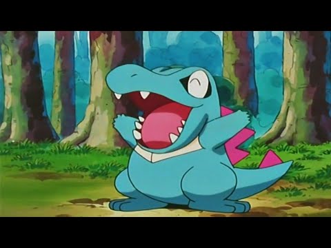 Ash catches a Totodile