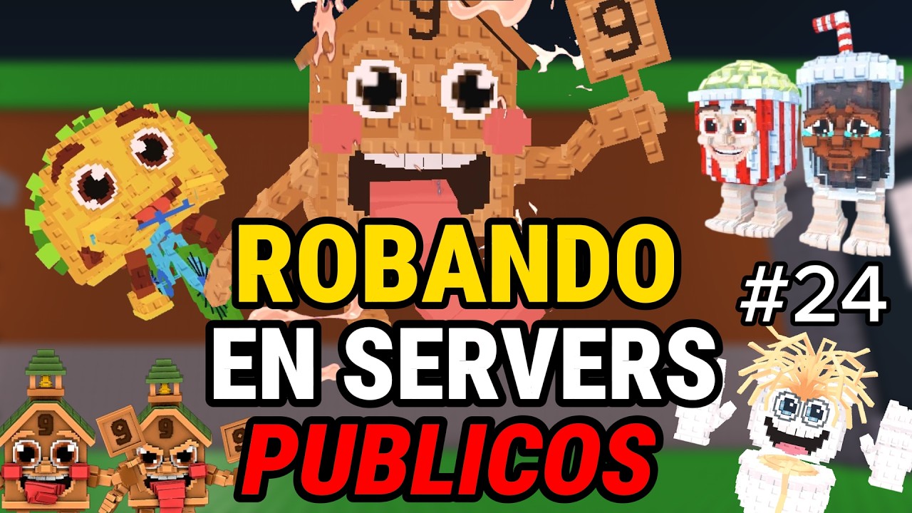 *2 ESOK SEKOLAH* ROBANDO en SERVERS PUBLICOS 🤑🔥 Día 24 | Roblox roba un brainrot