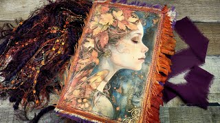 Fairy Dragon Fantasy Fall Junk Journal Flip Through Chunky Grungy Autumn Journal Fairies Dragons