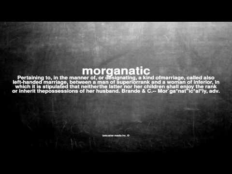 فيديو: ماذا تعني Morganatic؟