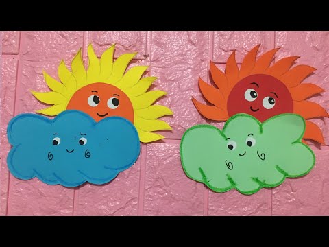 Video hướng dẫn cắt ông mặt trời và đám mây bằng giấy thủ... - youtube