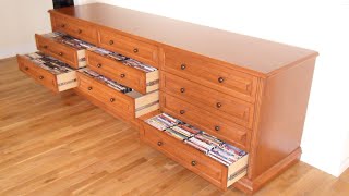 High Capacity Media Storage Cabinets by Diamond Case Designs for CDs, DVDs, Blu-Rays, Records, +More